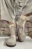 Laundry B Terry & Wool Luxury Socks Pinstripe Latte 